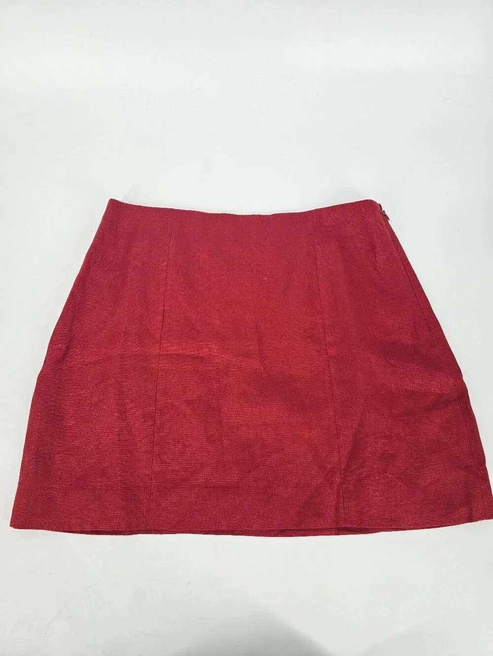 Reformation Grace Linen Two Piece Skirt Set in Sundried Tomato Red Size 4 NEW